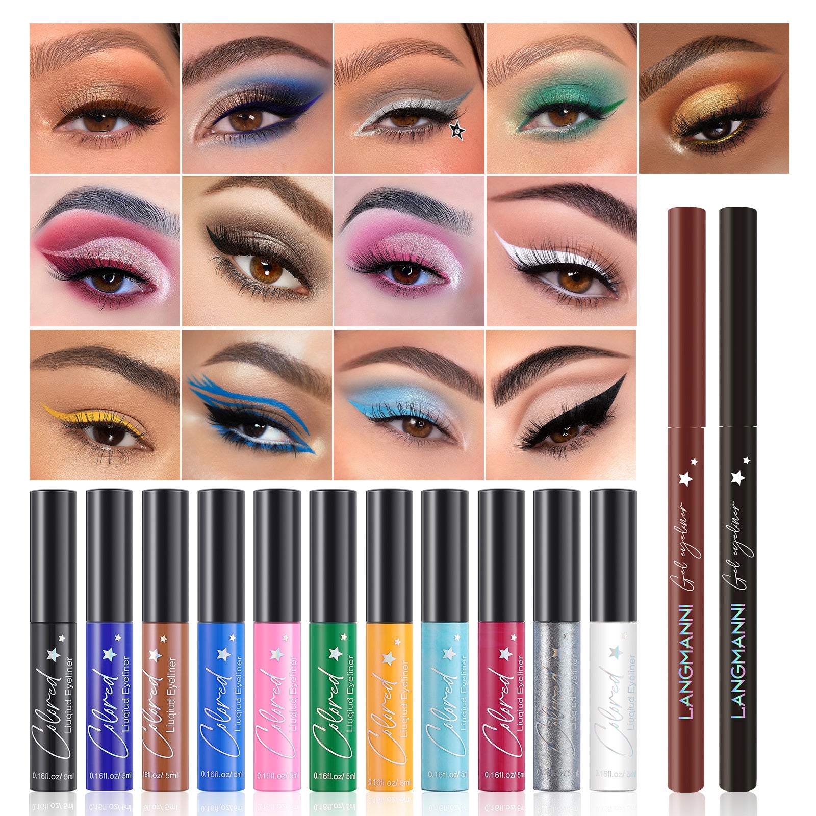 Make-up Eyeliner Liquid And Gel Pen Combination Set Make-up Eyeliner Liquid And Gel Pen Combination Set